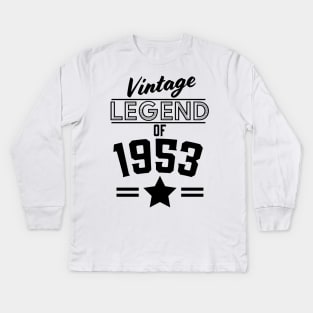 Vintage Legend of 1953 Kids Long Sleeve T-Shirt